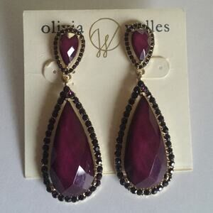 Olivia Welles Teardrop earrings-purple